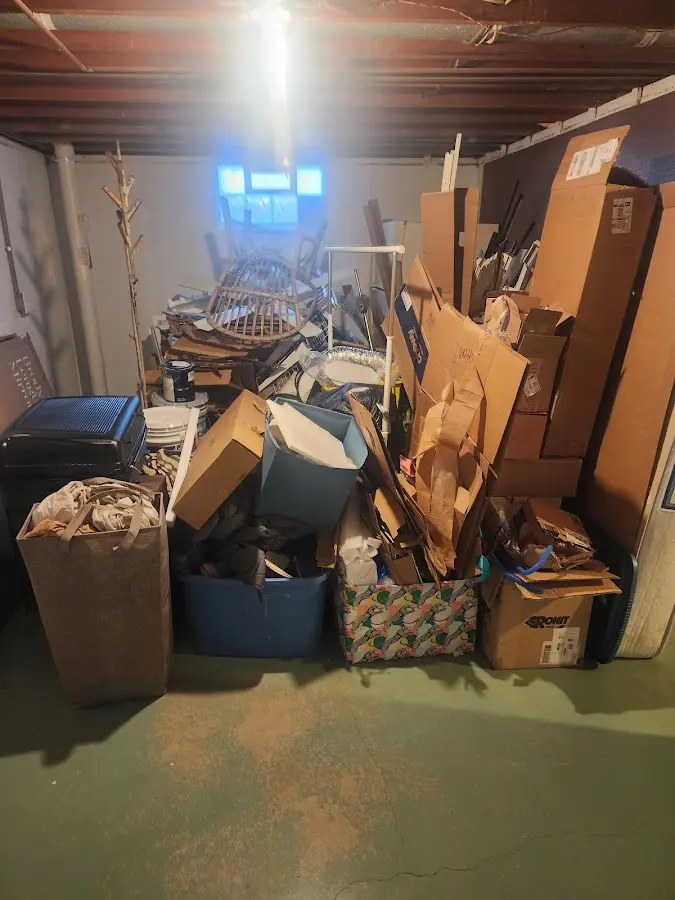 Roll-off dumpster container at job site for 6 Yard Dumpster Rental in Tarboro